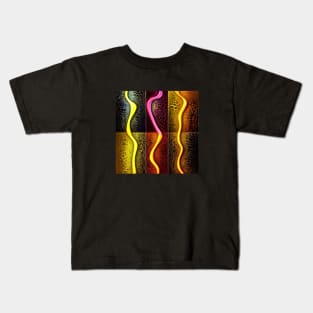 Metallic Matrix Abstract Design Kids T-Shirt